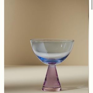 Set of Four Anthropologie Ramona coupe glasses